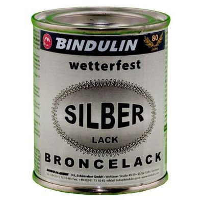 Bindulin Silberlack 125 ml Gebinde Lack auf Acrylatbasis metallisch glänzend
