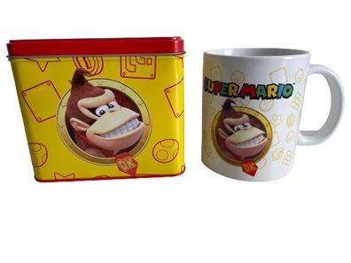 Nintendo Geschenkset Donkey Kong Tasse mit Spardose Münzbox 9x13x11cm