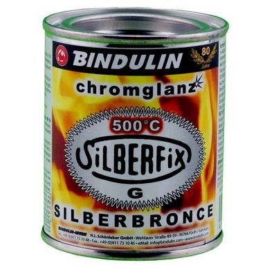 Bindulin Silberfix 500°C 125 ml Metalldose silbener Ofenrohrlack