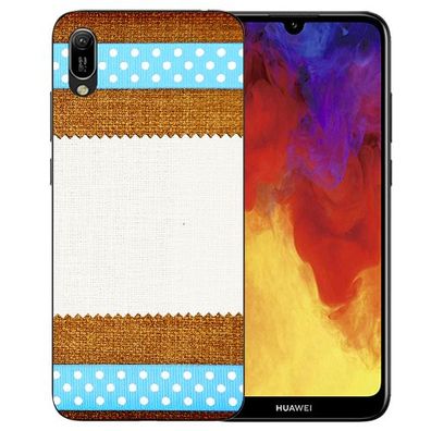 Schutz Hülle Silikon TPU Handy Tasche für Huawei Y6 (2019) mit Bilddruck Muster