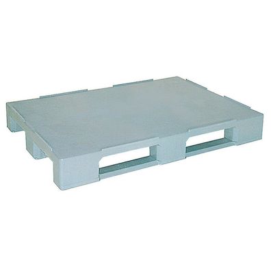 Schwerlastpalette mit 3 Kufen, 1200x800x150 mm, grau, mit Sicherungsrand