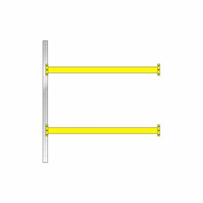 Anbaupalettenregal, 2 Paar Tragbalken, BxTxH 2785x1110x3000 mm, Fachlast 2600 kg