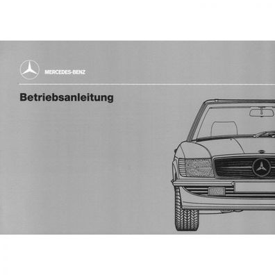 Mercedes-Benz R 107 Typ 300 420 500 SL 1985-1989 Bedienungsanleitung