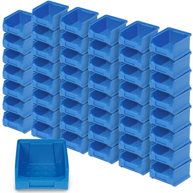 48 Sichtboxen "PROFI" LB 6, LxBxH 100 x 100 x 60 mm, 0,3 Liter, blau