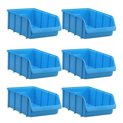 6 Sichtstapelboxen SL 5, blau, Inhalt 24 Liter, LxBxH 495/425 x 310 x 185 mm