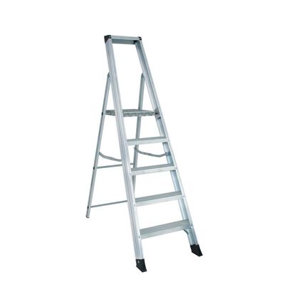 Alu-Stufenleiter mit 5 XXL-Stufen, max. erreichbare Arbeitshöhe 3050 mm