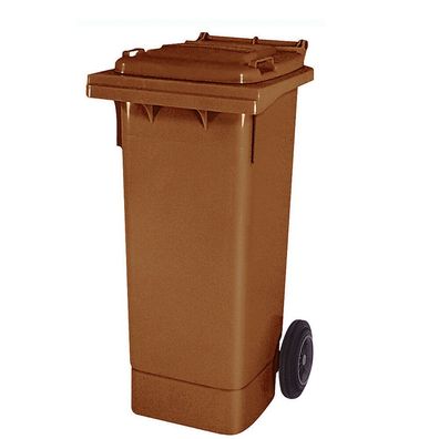 Mülltonne nach EN 840 und RAL-GZ 951/1, 80 Liter, braun, BxTxH 445x520x930 mm