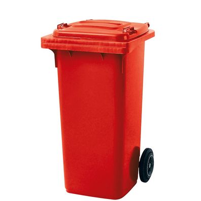 Mülltonne, Inhalt 120 Liter, HxBxT 930 x 480 x 550 mm, Farbe rot