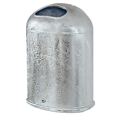 Feuerverzinkter Abfallbehälter mit Bodenklappe, Außenaufstellung, 45 Liter