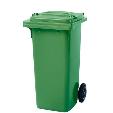 Mülltonne, Inhalt 120 Liter, HxBxT 930 x 480 x 550 mm, Farbe grün