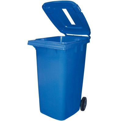240 Liter Mülltonne mit Einwurfschlitz, BxTxH 580 x 740 x 1070 mm, blau