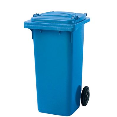 Mülltonne, Inhalt 120 Liter, HxBxT 930 x 480 x 550 mm, Farbe blau
