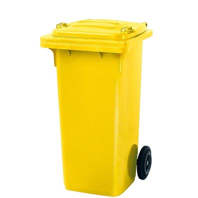 Mülltonne, Inhalt 120 Liter, HxBxT 930 x 480 x 550 mm, Farbe gelb