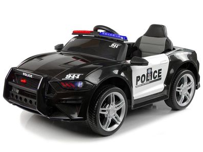 Kinderfahrzeug Polizei 12V Kinder Elektro Auto Kinderauto MP3 USB Ledersitz EVA Gummi