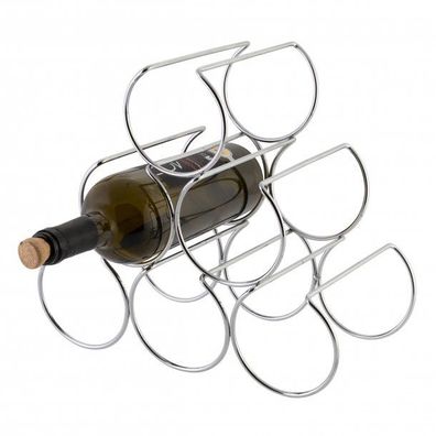 Weinregal verchromt für 6 Flaschen Weinflaschenhalter 30 x 27 x 17,5 cm