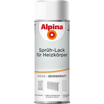 Alpina Sprühlack für Heizkörper weiß seidenmatt 400 ml