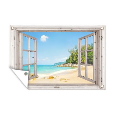 Gartenposter - Aussicht - Strand - Sand - 120x80 cm - Gartendeko