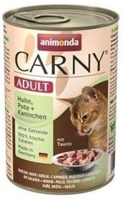 animonda ¦ CARNY Adult - Huhn & Pute & Kaninchen - 6 x 400g ¦ nasses Katzenfutter...
