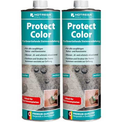 Hotrega Protect Color Farbvertiefende Steinveredelung Imprägnierung 2x 1L Dose
