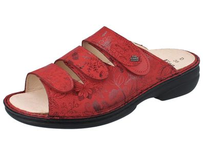 FINN Comfort Kos Damen Pantoletten rot red Jardin/ Kennedy