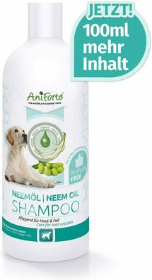 AniForte pflanzliches Neemöl Shampoo , Neemshampoo 500 ml Hundeshampoo Niemöl