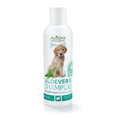 AniForte Aloe Vera Welpenshampoo für Hunde mild 200ml - Hundeshampoo, parfümfrei