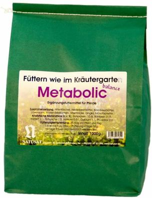 Natusat Kräutermischung Metabolic Balance 1kg für Pferde Fettstoffwechsel