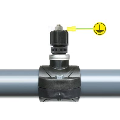 MKS-Edelstahl-Erdungset V4 für Pools/ Schwimmbäder - 1/2" mit 50 mm Anbohrschelle