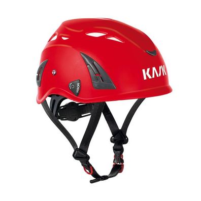 Kask Schutzhelm Plasma AQ, Rigger Helm, Rot, mit Kinnriemen & Knebelverschluss
