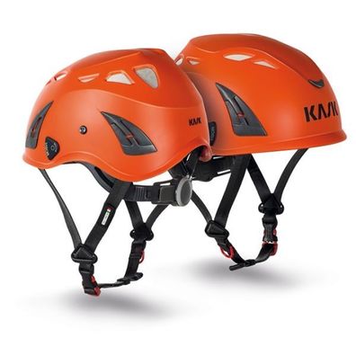 Kask Schutzhelm Plasma AQ, Rigger Helm, Orange, mit Kinnriemen & Knebelverschluss