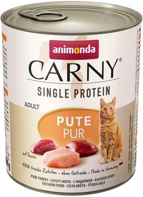 animonda ¦ CARNY Single Protein Adult - Pute Pur - 6 x 800 g ¦ nasses Katzenfutte...
