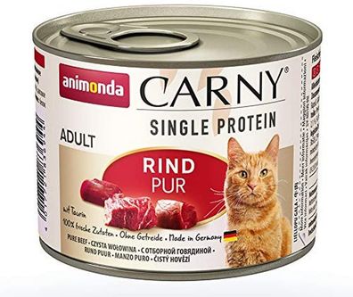animonda ¦ CARNY Single Protein Adult - Rind Pur - 6 x 200 g ¦ nasses Katzenfutter...