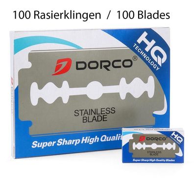 Dorco Stainless Blade Super Sharp Double Edge Rasierklingen 100 Stück