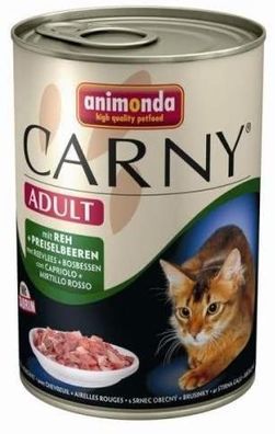 animonda ¦ CARNY Adult - Reh & Preiselbeeren - 6 x 400 g ¦ nasses Katzenfutter in ...