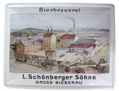 Brauerei Schönberger - Gross Biberau - Blechschild 34,5 x 26,5 cm