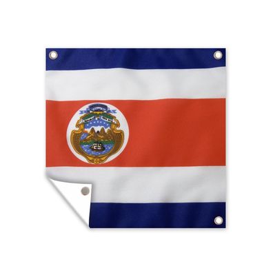 Gartenposter - Foto der Flagge von Costa Rica - 100x100 cm - Gartendeko