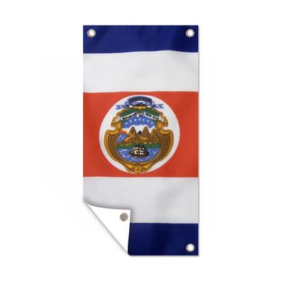 Gartenposter - Foto der Flagge von Costa Rica - 100x200 cm - Gartendeko