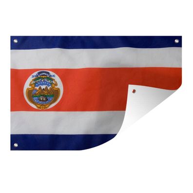 Gartenposter - Foto der Flagge von Costa Rica - 120x80 cm - Gartendeko
