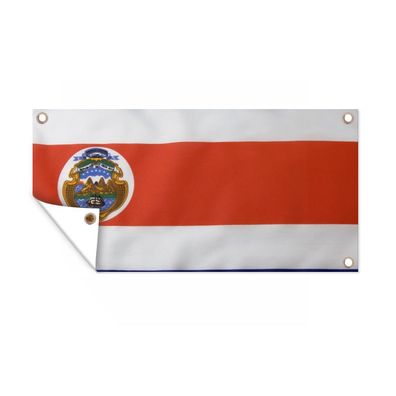 Gartenposter - Foto der Flagge von Costa Rica - 160x80 cm - Gartendeko