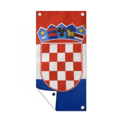 Gartenposter - Foto der kroatischen Flagge - 100x200 cm - Gartendeko