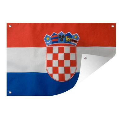 Gartenposter - Foto der kroatischen Flagge - 120x80 cm - Gartendeko
