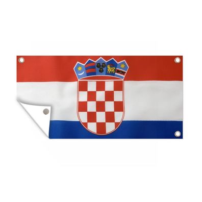 Gartenposter - Foto der kroatischen Flagge - 160x80 cm - Gartendeko