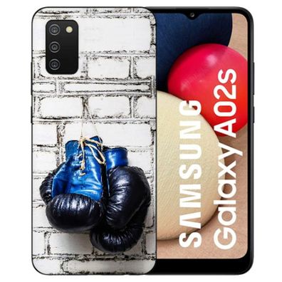 Hülle für Samsung Galaxy A02s Handy Case Cover Tasche Soft Silikon Boxhandschuhe