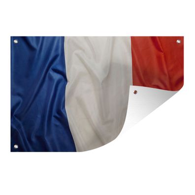 Gartenposter - Nahaufnahme der Flagge von Frankreich - 120x80 cm - Gartendeko