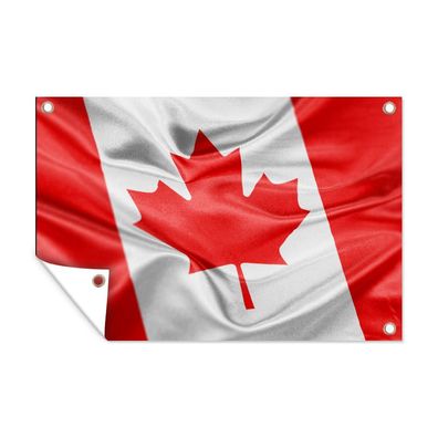 Gartenposter - Nahaufnahme der Flagge von Kanada - 120x80 cm - Gartendeko