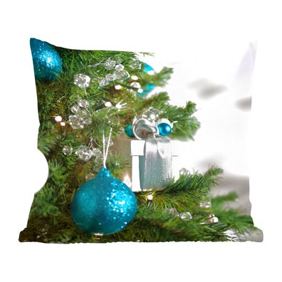ZierKissen - SofaKissen - DekoKissen - 50x50 cm - Eine Nahaufnahme eines Weihnachtsba