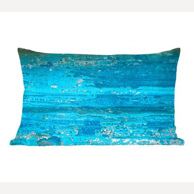 Zierkissen - Sofakissen - Dekokissen - 50x30 cm - Farbe - Rost - Blau