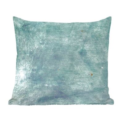 ZierKissen - SofaKissen - DekoKissen - 50x50 cm - Rost - Eisen - Blau