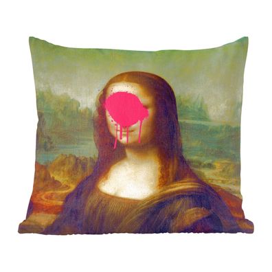 Zierkissen - Sofakissen - Dekokissen - 45x45 cm - Mona Lisa - Leonardo da Vinci - Kun