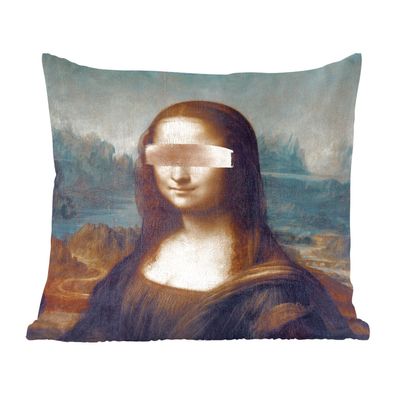 Zierkissen - Sofakissen - Dekokissen - 60x60 cm - Mona Lisa - Leonardo da Vinci - Kun